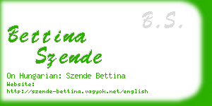 bettina szende business card